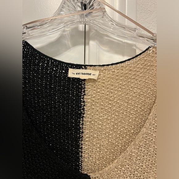 eesome Oversized multicolored cuffed sleeves sweater - Picture 2 of 8